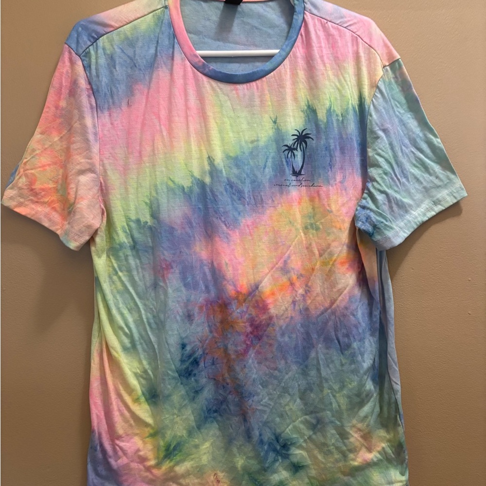 SHEIN Pastel Tie-Dye Short Sleeve Tee